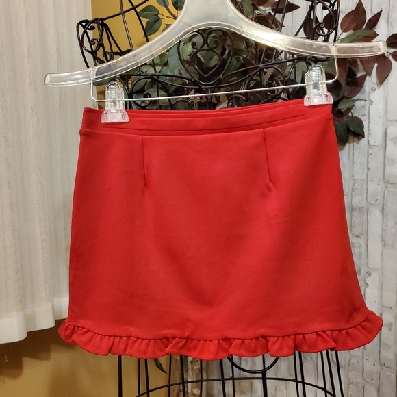 Brooks Brothers Dresses & Skirts - Brooks Brothers Red Ruffle Hem Skirt